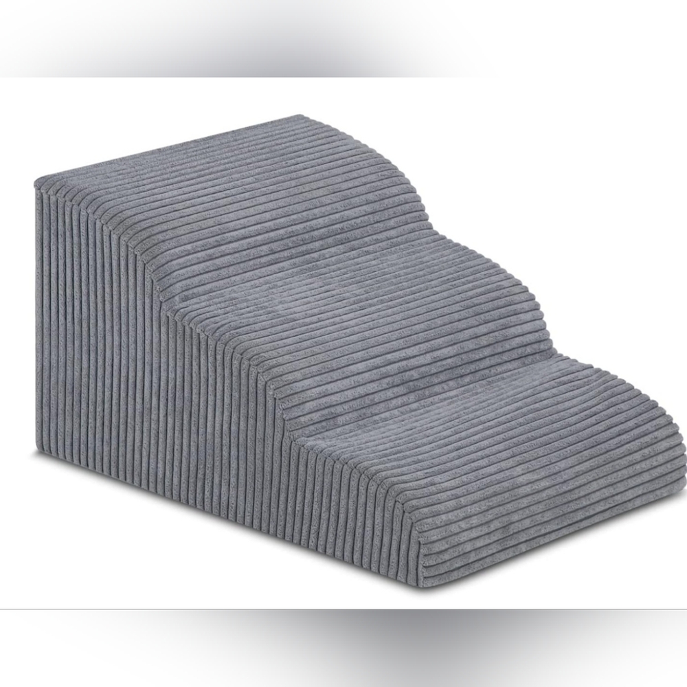 Dog Stairs for Small Dogs,3 Tiers High Density Foam Dog Ramp,Extra Wide Non-Slip